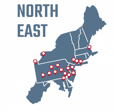 Northeast Cross Dock America Regional Map