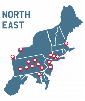 Northeast Cross Dock America Regional Map